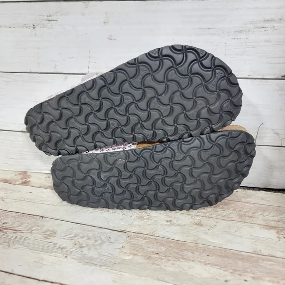 Birkenstock Papillio Lavender Metallic Floral Leather Gizeh Sandals US W 7 - Picture 5 of 12